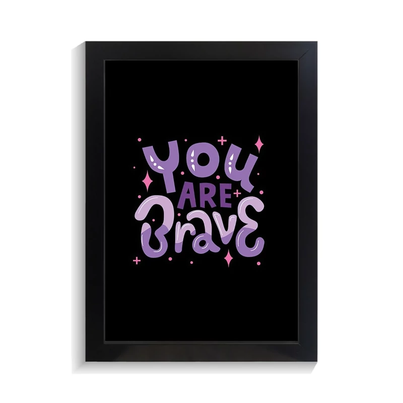 تابلو تایپوگرافی طرح brave کد PF-15050