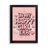 تابلو تایپوگرافی طرح happy girl کد PF-15100