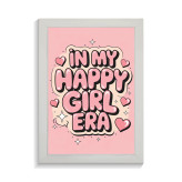 تابلو تایپوگرافی طرح happy girl کد PF-15100
