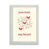 تابلو عاشقانه طرح you won my heart کد PF-27075