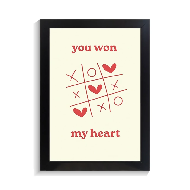 تابلو عاشقانه طرح you won my heart کد PF-27075