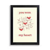 تابلو عاشقانه طرح you won my heart کد PF-27075