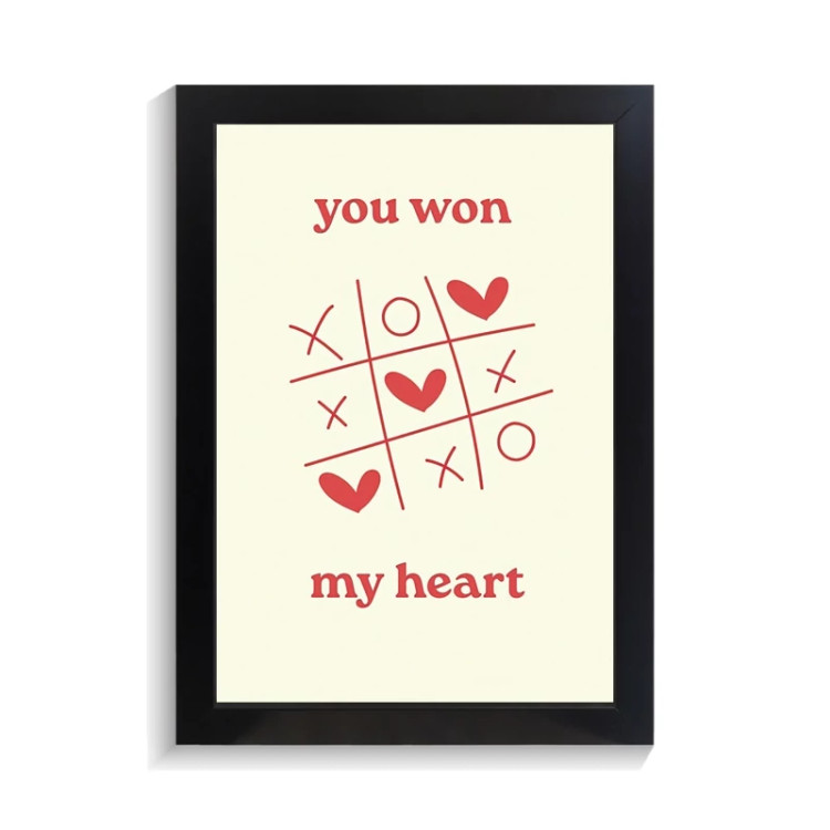 تابلو عاشقانه طرح you won my heart کد PF-27075