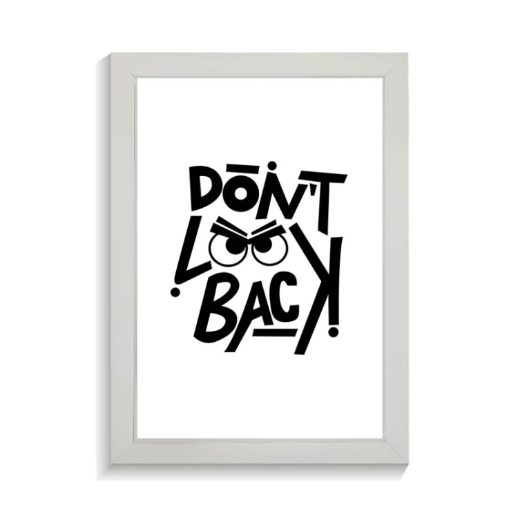 تابلو تایپوگرافی طرح dont look back کد PF-15053