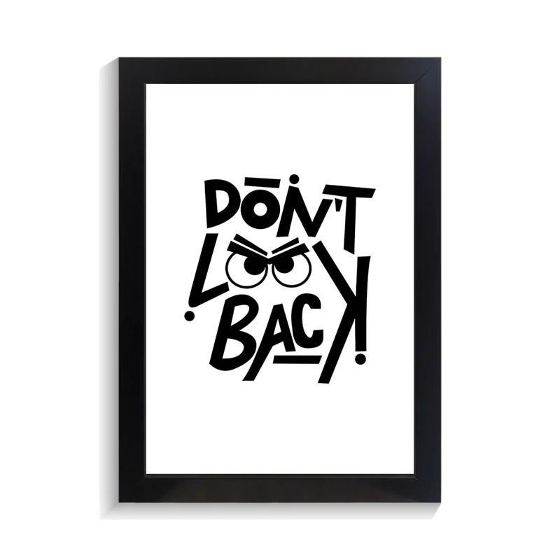تابلو تایپوگرافی طرح dont look back کد PF-15053