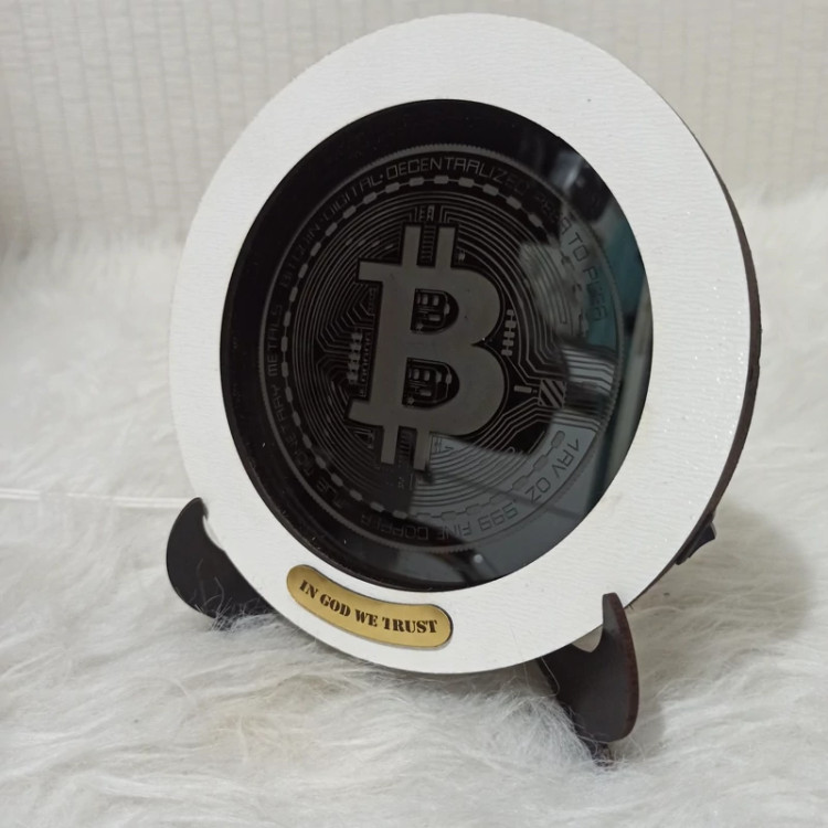 تابلو نوری دکوری طرح Bitcoin مدل بیت کوین