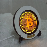 تابلو نوری دکوری طرح Bitcoin مدل بیت کوین