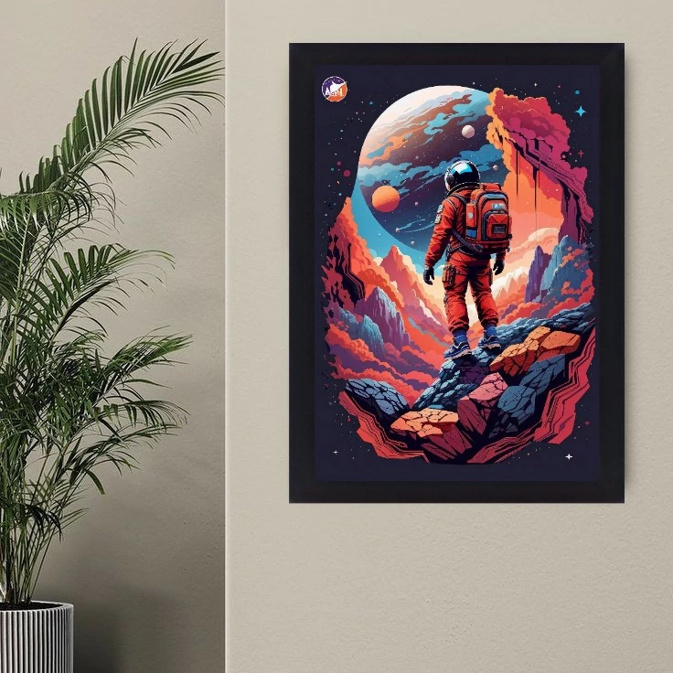 تابلو نوری گیم دکور طرح فضا مدل Space man 06