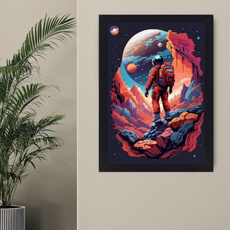 تابلو نوری گیم دکور طرح فضا مدل Space man 06