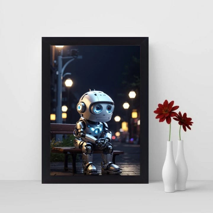 تابلو نوری گیم دکور طرح ربات مدل Robot