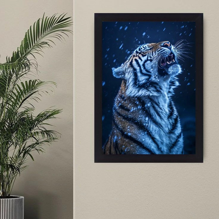 تابلو نوری گیم دکور طرح ببر مدل tiger 09