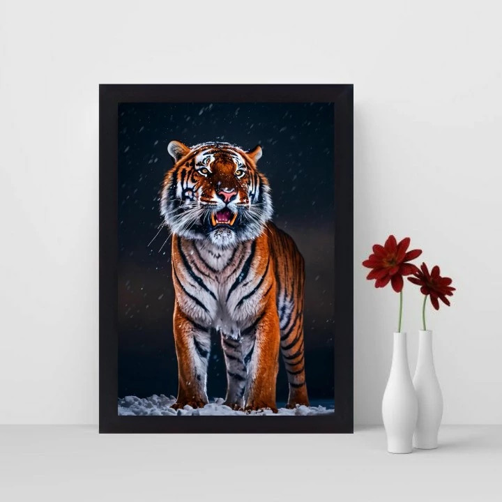 تابلو نوری گیم دکور طرح ببر مدل tiger 04