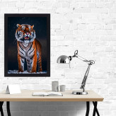 تابلو نوری گیم دکور طرح ببر مدل tiger 04