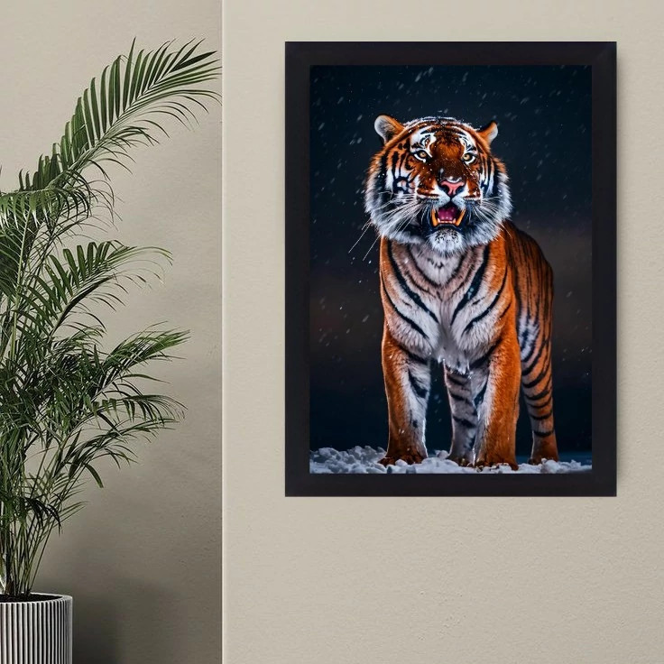 تابلو نوری گیم دکور طرح ببر مدل tiger 04