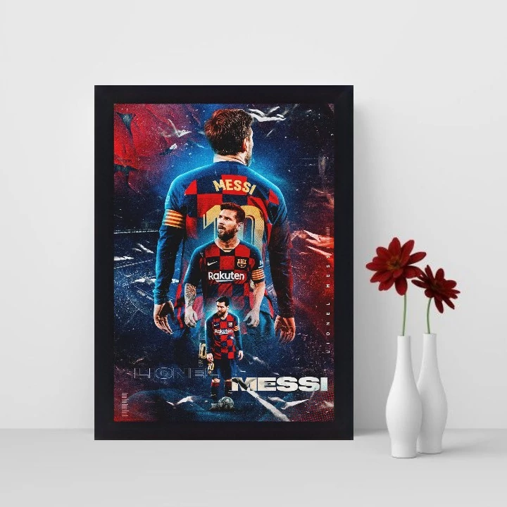 تابلو نوری گیم دکور طرح مسی مدل messi
