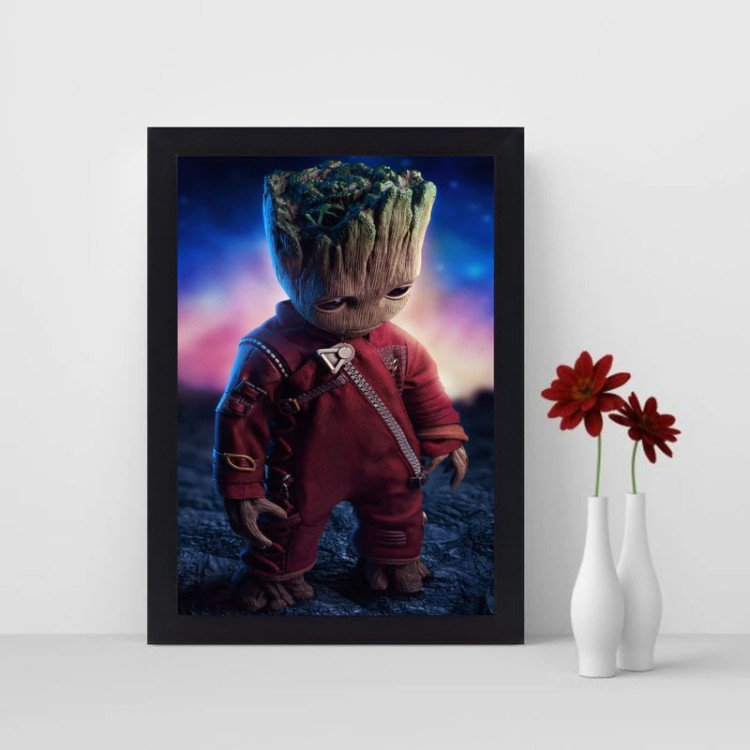 تابلو نوری گیم دکور طرح گروت مدل little Groot