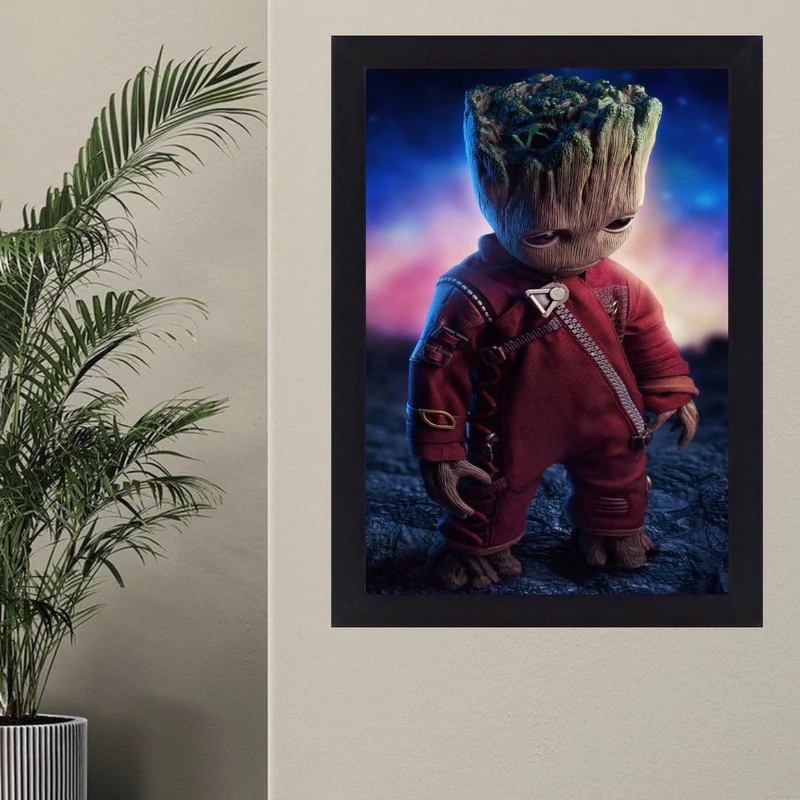 تابلو نوری گیم دکور طرح گروت مدل little Groot