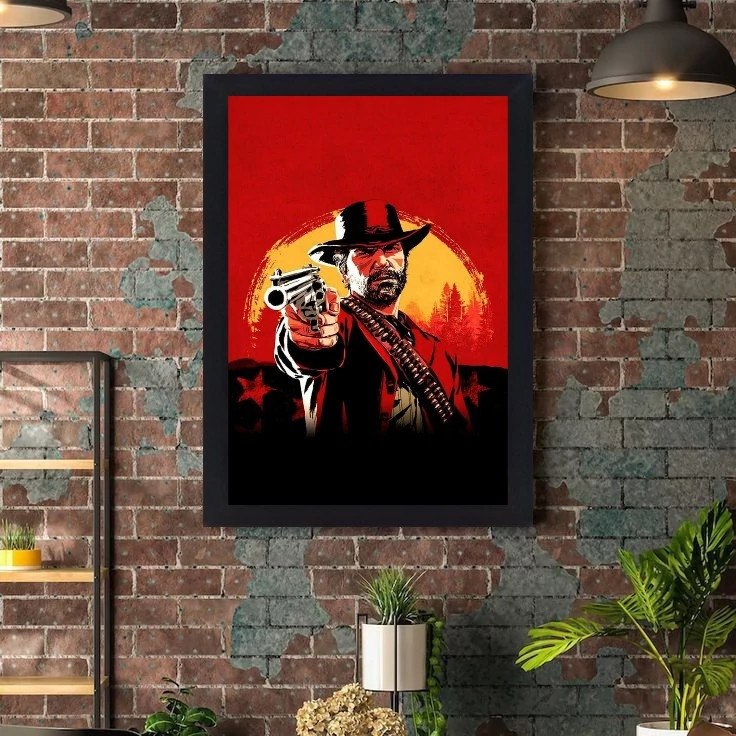 تابلو نوری گیم دکور طرح بازی رد دد مدل Red Dead game