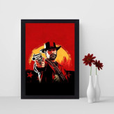 تابلو نوری گیم دکور طرح بازی رد دد مدل Red Dead game