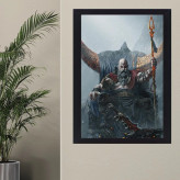 تابلو نوری گیم دکور طرح گاد آف وار مدل God of war 2