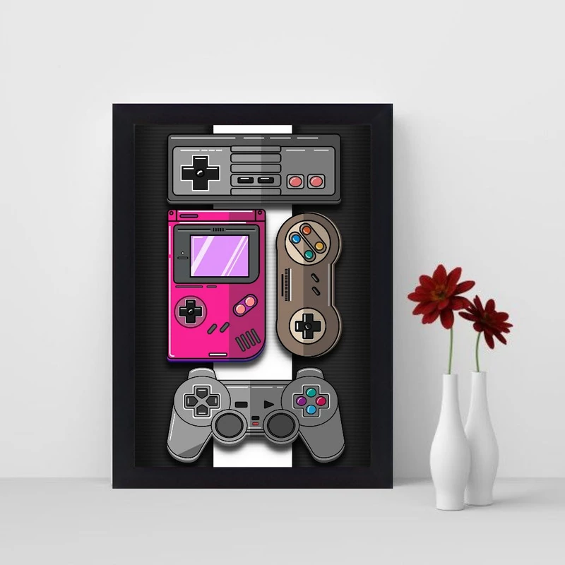 تابلو نوری گیم دکور طرح دسته بازی مدل game pad