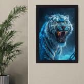 تابلو نوری گیم دکور طرح ببر مدل angry tiger