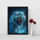 تابلو نوری گیم دکور طرح ببر مدل angry tiger
