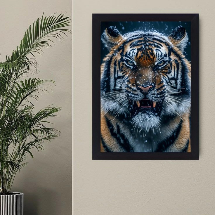 تابلو نوری گیم دکور طرح ببر مدل Tiger 03