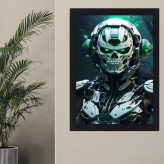 تابلو نوری گیم دکور طرح ربات مدل Green robot