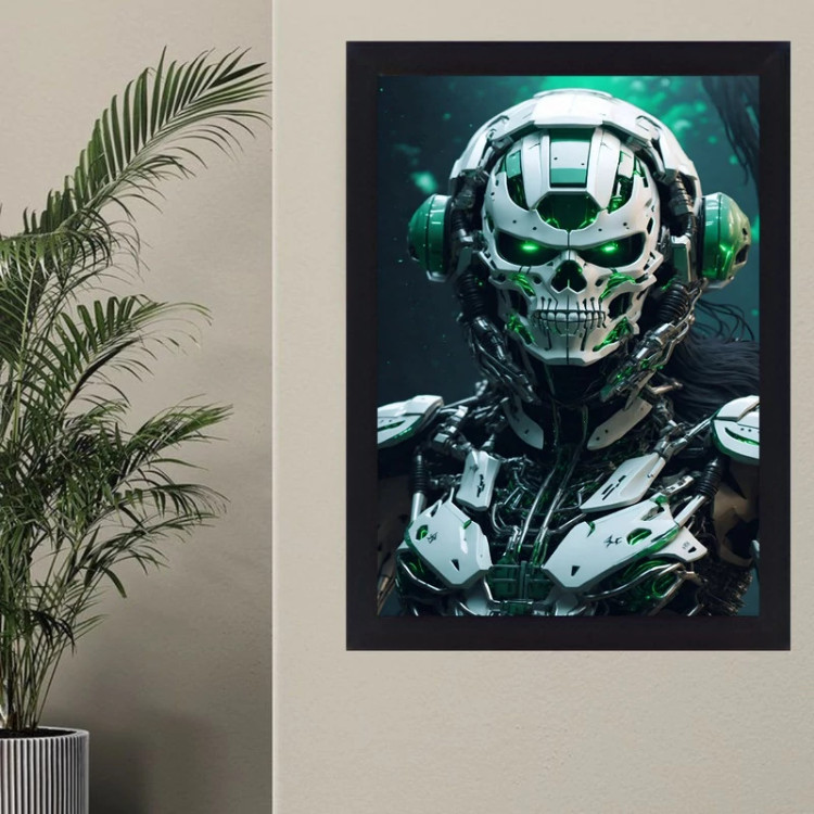 تابلو نوری گیم دکور طرح ربات مدل Green robot