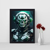 تابلو نوری گیم دکور طرح ربات مدل Green robot