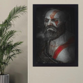 تابلو نوری گیم دکور طرح خدای جنگ مدل God of war
