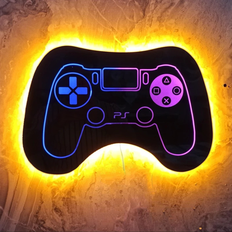 تابلو نوری طرح بکلایت چند رنگ کنترلی مدل دسته گیم game pad