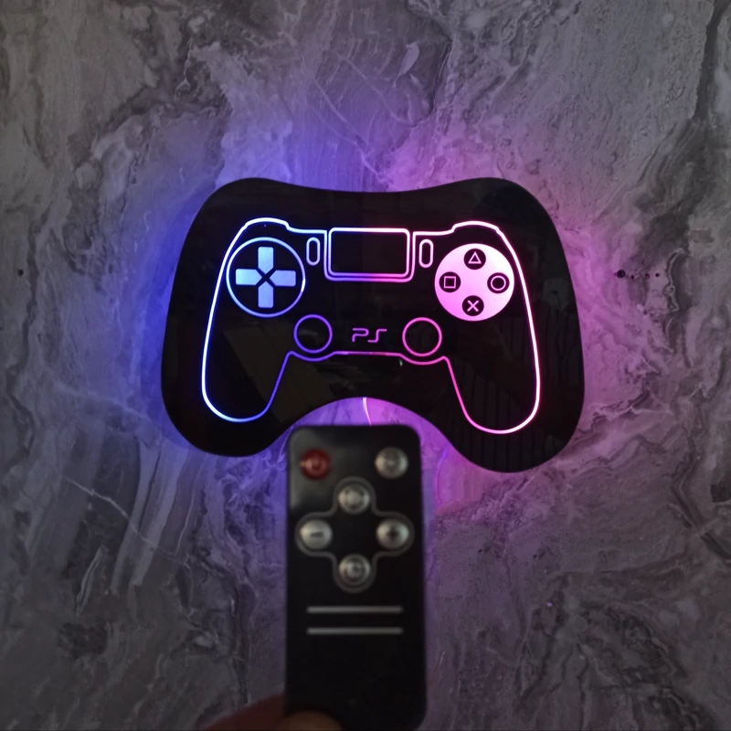 تابلو نوری طرح بکلایت چند رنگ کنترلی مدل دسته گیم game pad