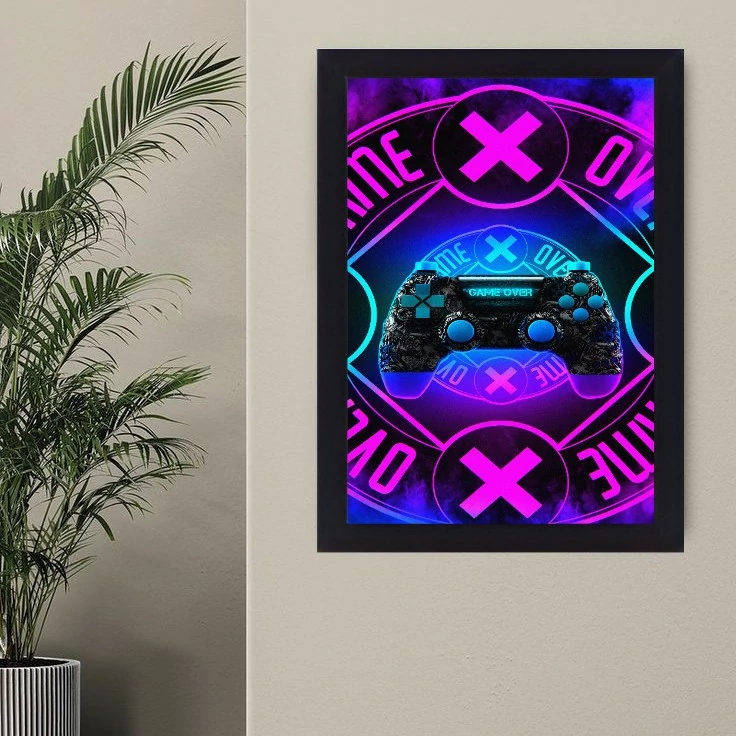 تابلو نوری گیم دکور طرح دستگیره بازی مدل Game pad 03