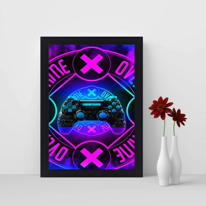 تابلو نوری گیم دکور طرح دستگیره بازی مدل Game pad 03