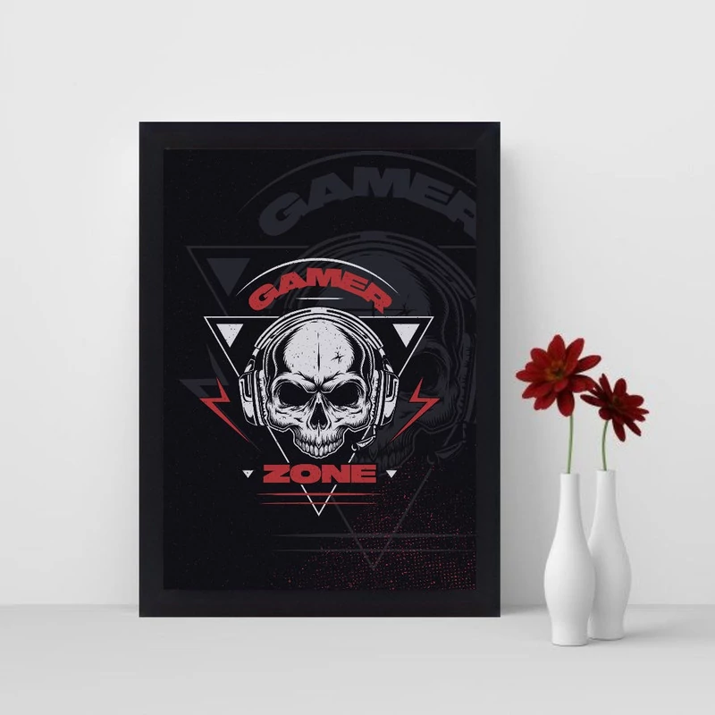 تابلو نوری گیم دکور طرح اتاق گیم مدل gamer zone