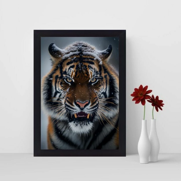تابلو نوری گیم دکور طرح ببر مدل tiger 05
