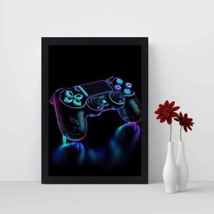 تابلو نوری گیم دکور طرح دستگیره بازی مدل Game pad 05