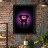 تابلو نوری گیم دکور طرح خرس مدل Game bear