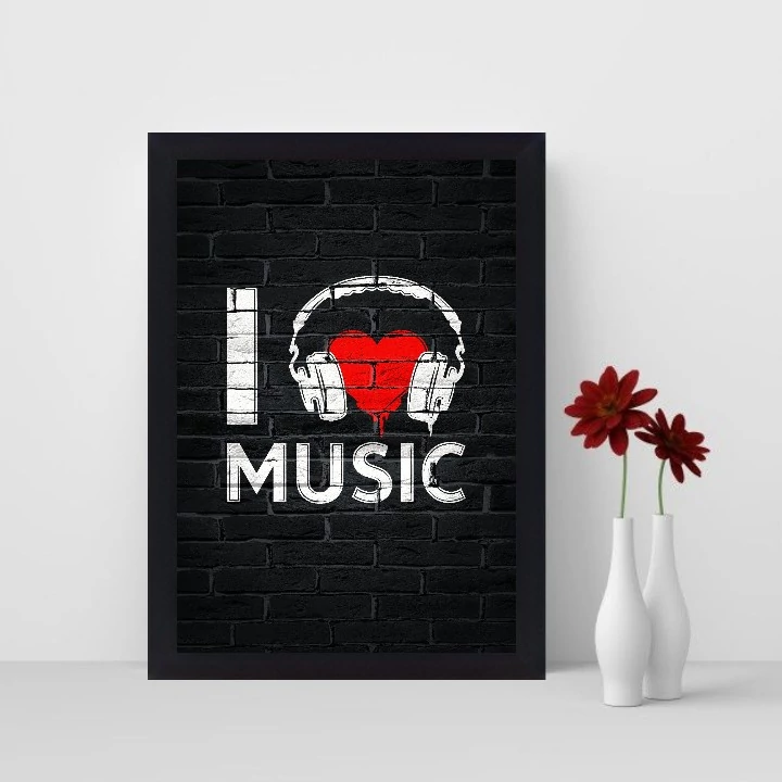 تابلو نوری گیم دکور طرح موسیقی مدل i love music