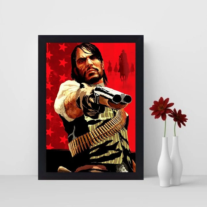 تابلو نوری طرح Red dead game