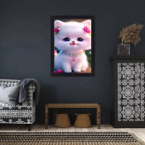 تابلو نوری طرح cute مدل گربه ملوس کد 1012