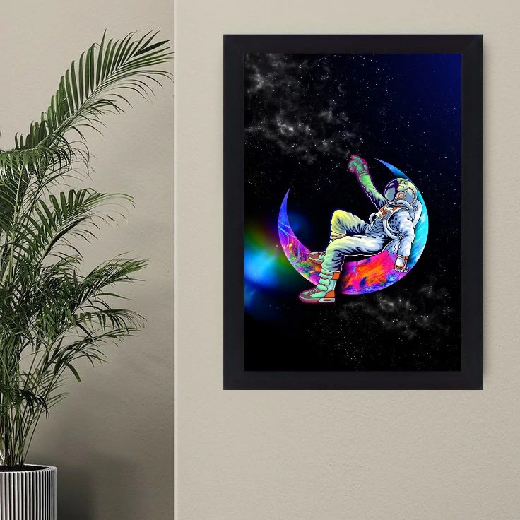 تابلو نوری گیم دکور طرح آدم فضایی 2 مدل مولتی کالر