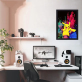 تابلو نوری گیم دکور مدل pikachu anime