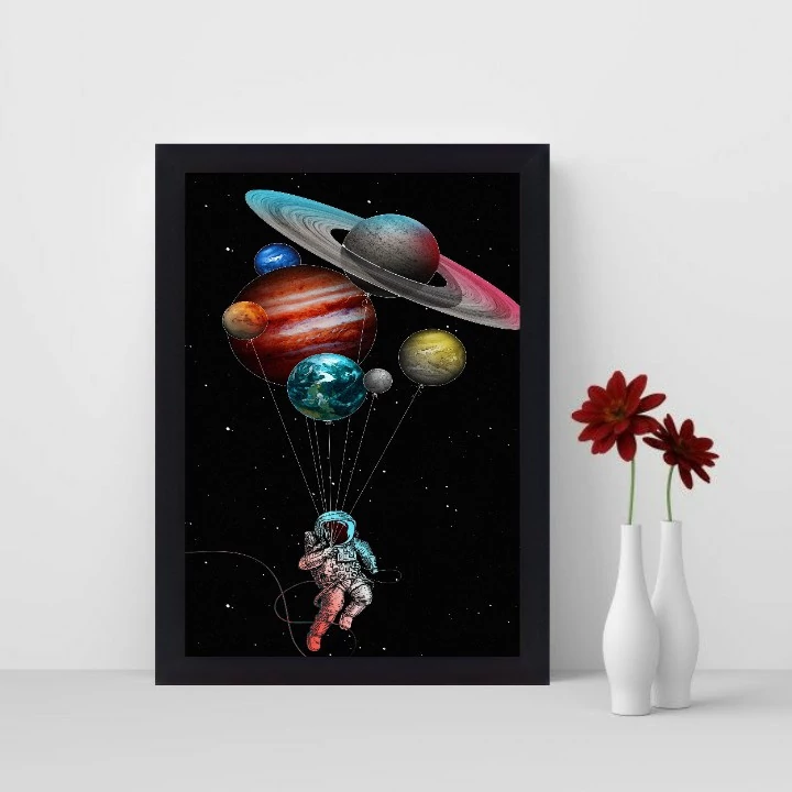 تابلو نوری گیم دکور طرح سیارات مدل Space man 07