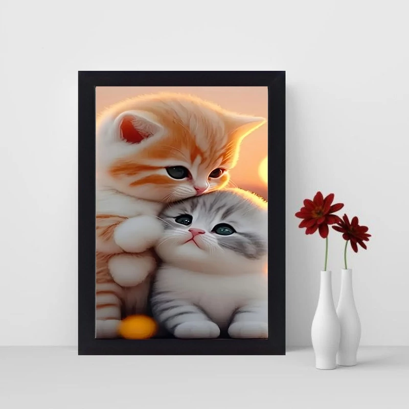 تابلو نوری مدل گربه cute