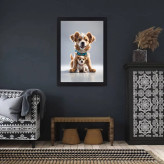 تابلو نوری طرح سگ مدل cute Dogs کد 1020