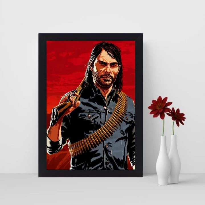 تابلو نوری گیم دکور طرح بازی رد دد مدل Red dead game