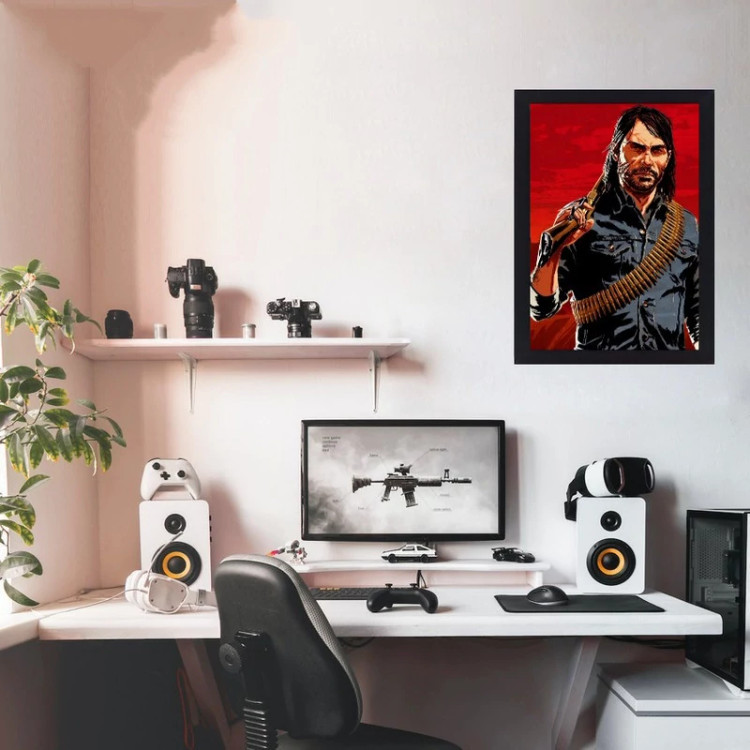 تابلو نوری گیم دکور طرح بازی رد دد مدل Red dead game
